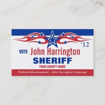 political campaign card - sheriff