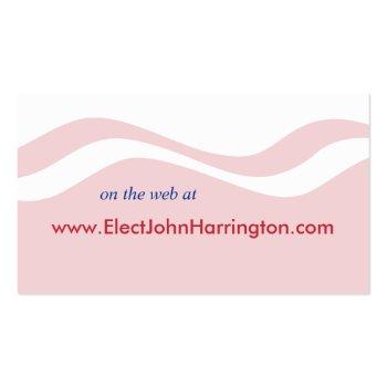 Small Political Campaign - Mayor Business Card Back View