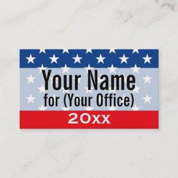 political campaign non-partisan printed candidate business card