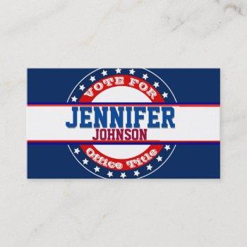 political campaign template business card