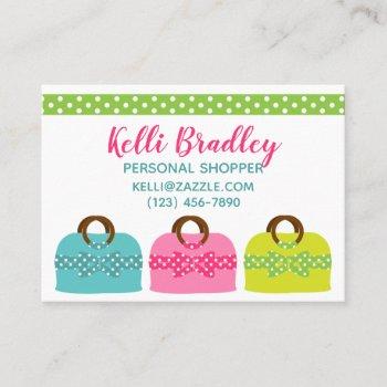 polka dot purses mighty business or contact cards