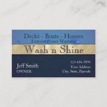 Small Power Washing Business Card Front View