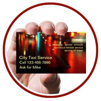 powerful simple taxi service business card