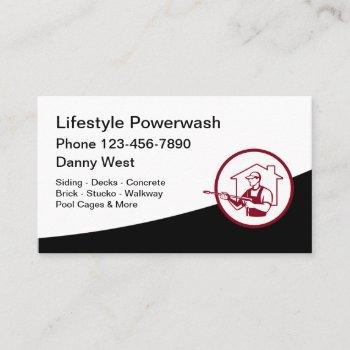 powerwash and pressure cleaning business card