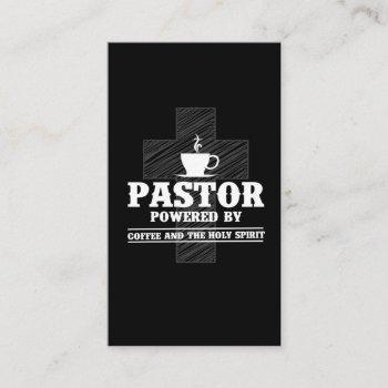 preacher coffee lover holy spirit caffeine pastor business card