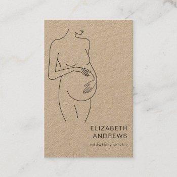 pregnant, simple modern business card