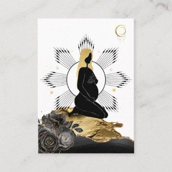 *~* pregnant woman doula midwife birthing business card