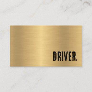 premier faux gold metallic driver business card