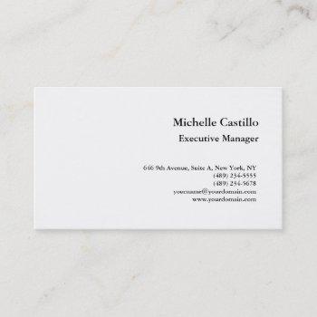 premium silk professional minimalist light grey business card