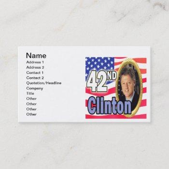 president clinton business card