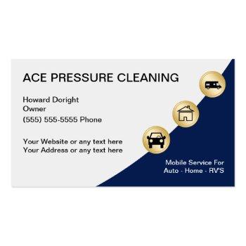 Small Pressure Cleaning Business Cards Front View