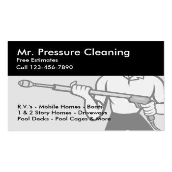 Small Pressure Cleaning & Sandblasting Services Business Card Front View