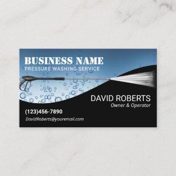 pressure power wash water drops cleaning  business card