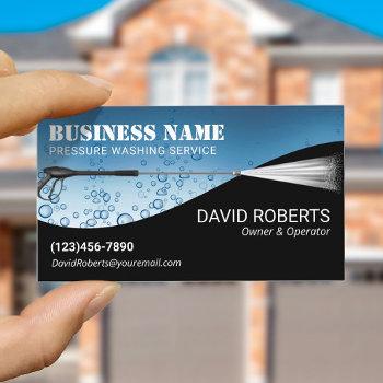 pressure power wash water drops cleaning  business card