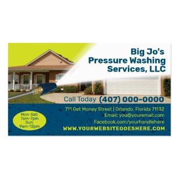 Small Pressure /power Washing Busness Card Front View