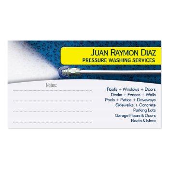 Small Pressure Washing & Cleaning Business Card Template Back View