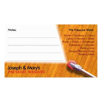 Small Pressure Washing & Cleaning Business Card Template Back View