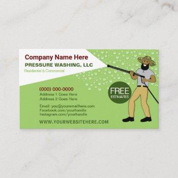 pressure washing & cleaning template business card
