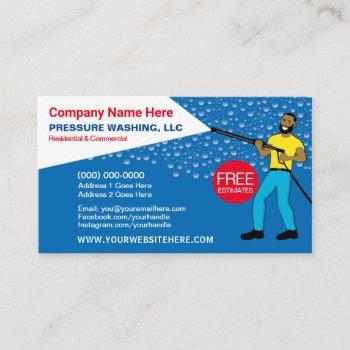 pressure washing & cleaning template business card