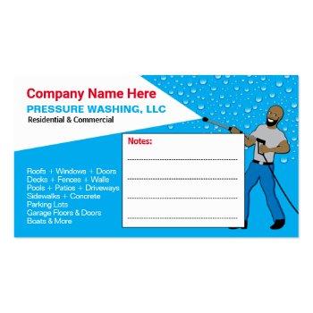 Small Pressure Washing & Cleaning Template Business Card Back View