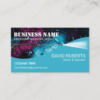 pressure washing modern power wash cleaning  business card