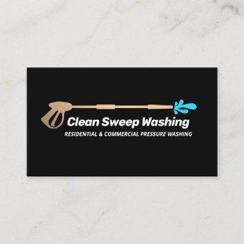 pressure washing power cleaning gold black busines business card
