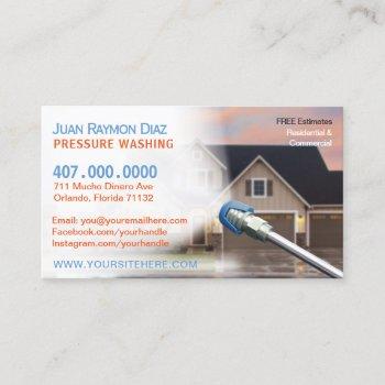 pressure washing & power cleaning template business card