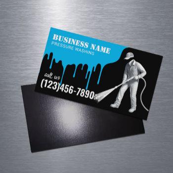 pressure washing power wash house cleaning #2 business card magnet