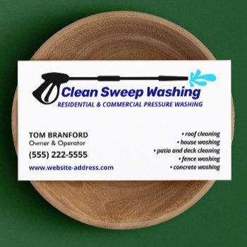 pressure washing power wash house cleaning business card