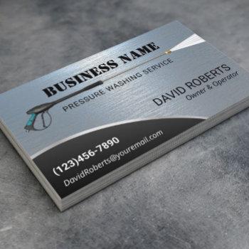 pressure washing power washer blue metal cleaning business card