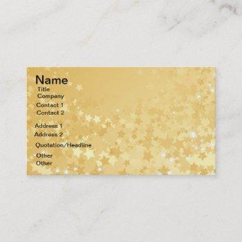 pretty gold stars business card