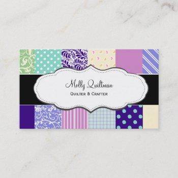 pretty patchwork quilt business cards