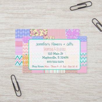 pretty pink quilt & bow business card