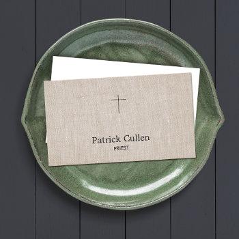 priest or pastor  crucifix business card