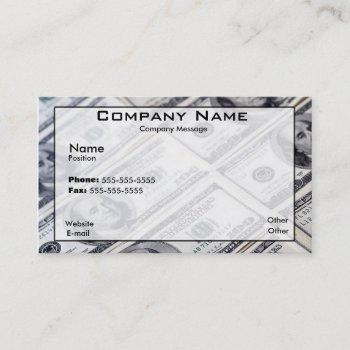 printed money business card