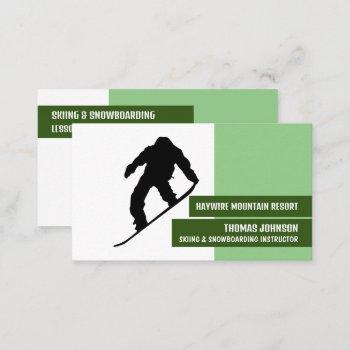 pro snowboarder, skier & snowboarder instructor business card