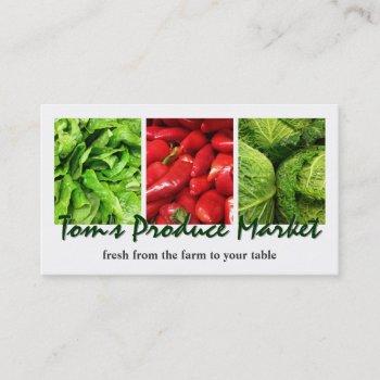 produce market business card