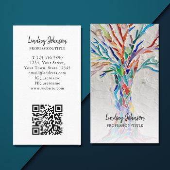 profession colorful qr code business card