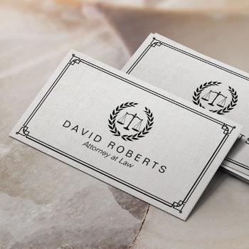 professional attorney at law simple framed business card