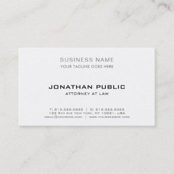 professional attorney lawyer modern elegant simple business card