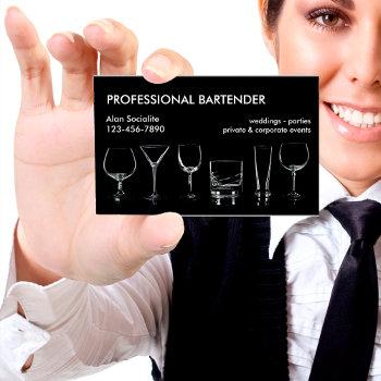 professional bartender business card