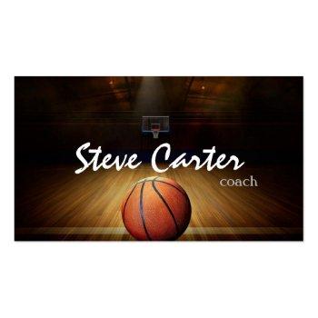 Small Professional Basketball Coach Player Sport Card Front View