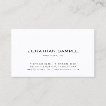 professional beautiful clean design modern plain business card