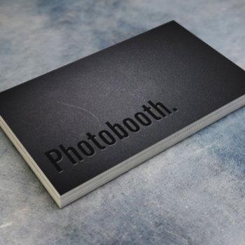 professional black out photo booth business card