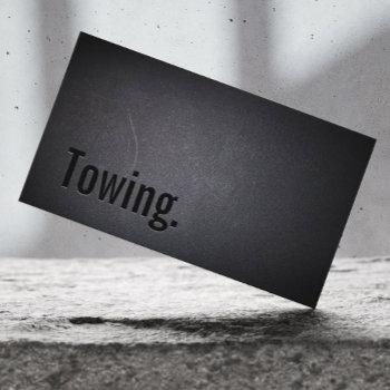 professional black out towing business card