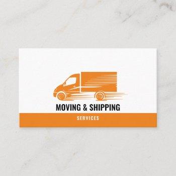 professional box truck moving delivery services  business card
