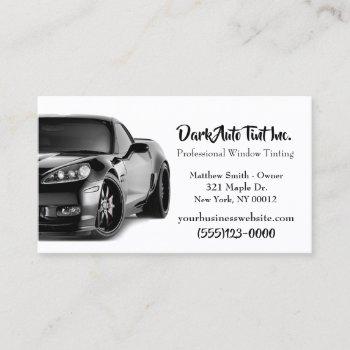 professional car auto window tint service business card