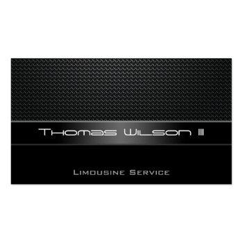 Small Professional Carbon Fiber Limo Business Cards Front View
