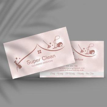professional cleaning house services business card