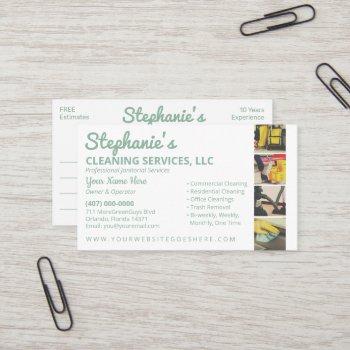 professional cleaning/janitorial housekeeping serv business card